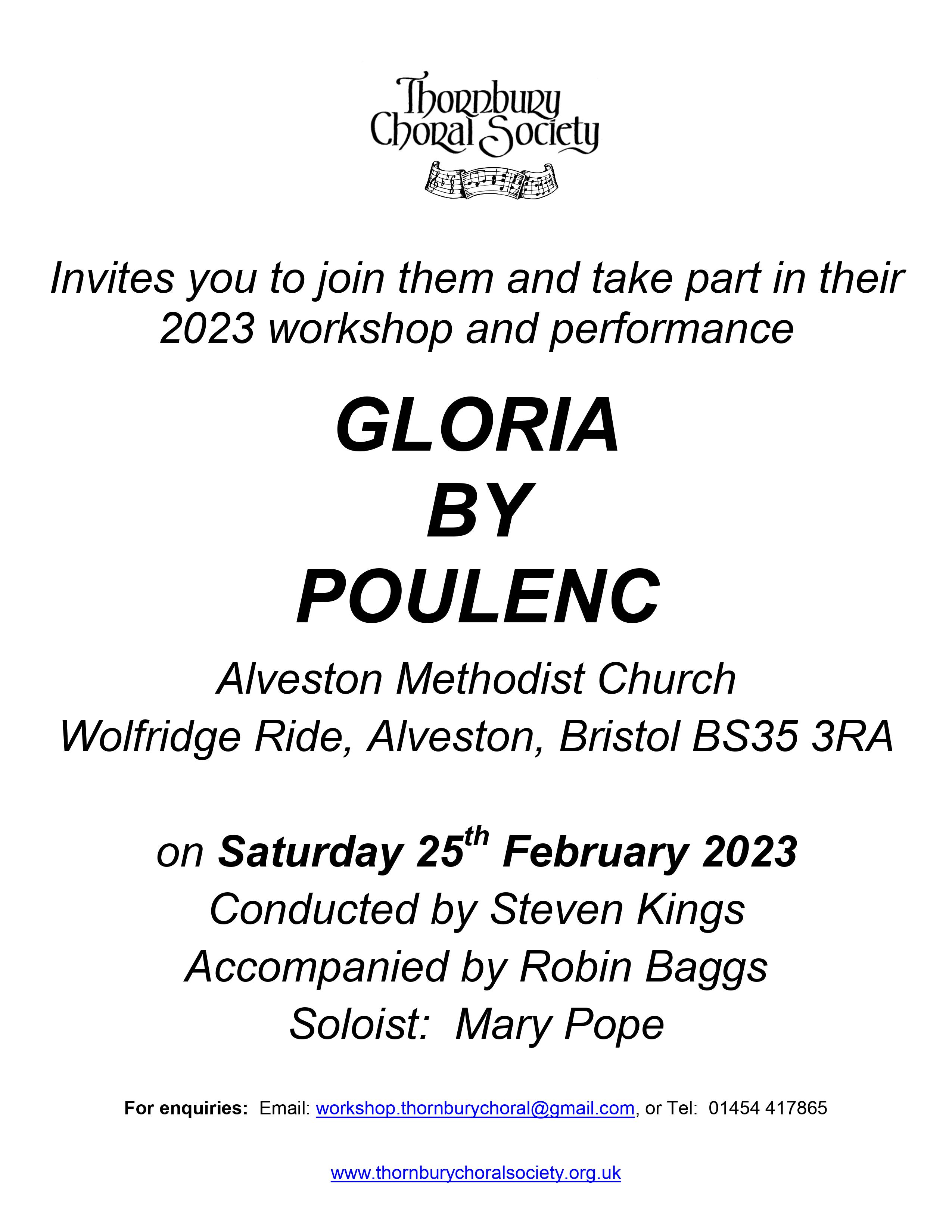 Thornbury Choral Society Past Performances